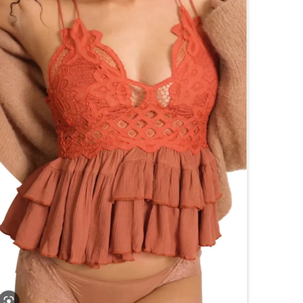 Free People Adella Camisole in burnt orange size sm NWT - Picture 1 of 7